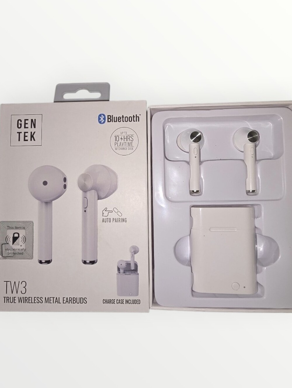 TW3 True Wireless Earbuds in White with Charging Case